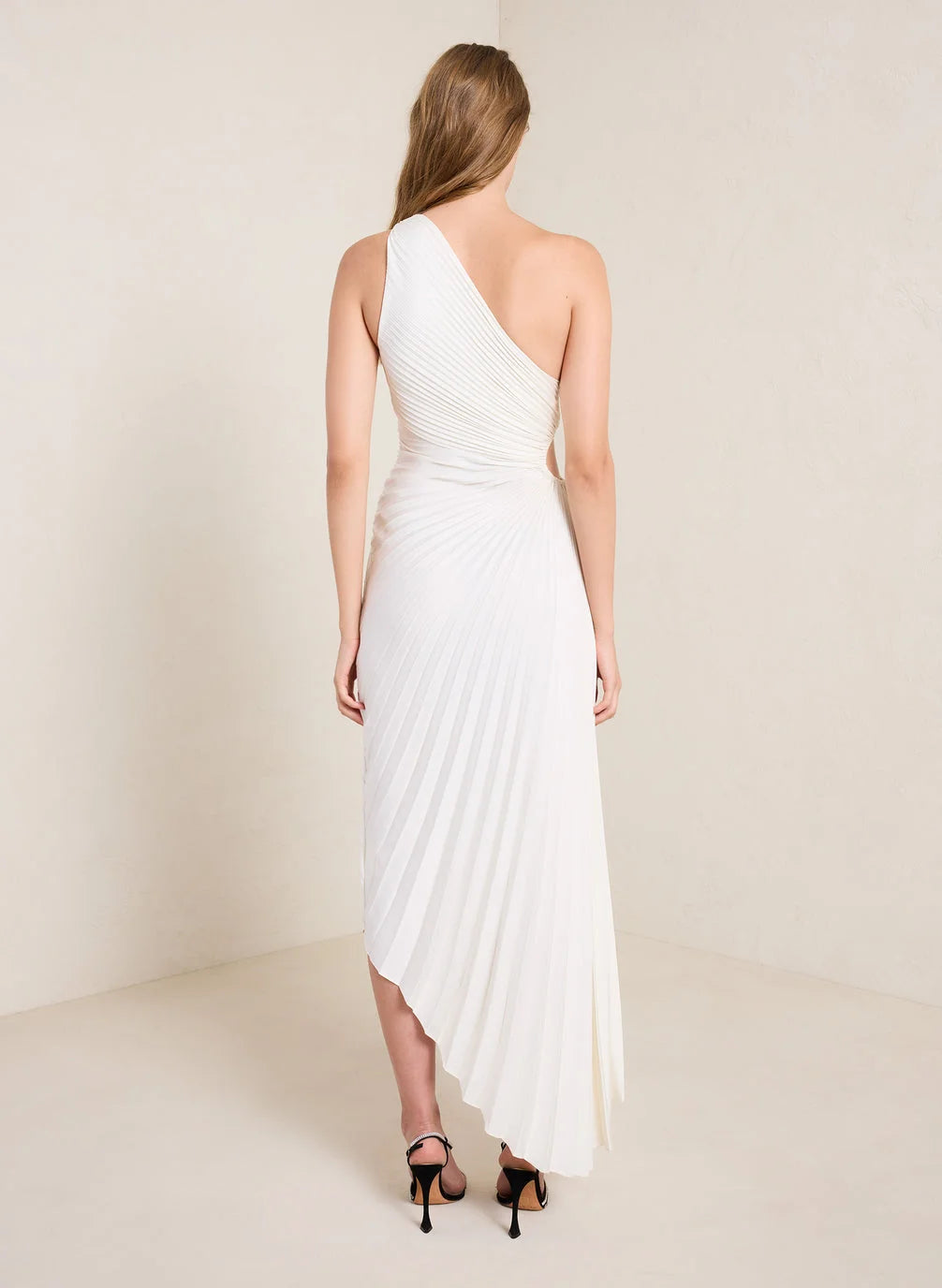 Seraphina Laurent | Pleated One-Shoulder Maxi Dress