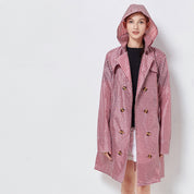 Harriet Clarke | Trench-coat à capuche vichy avec ceinture