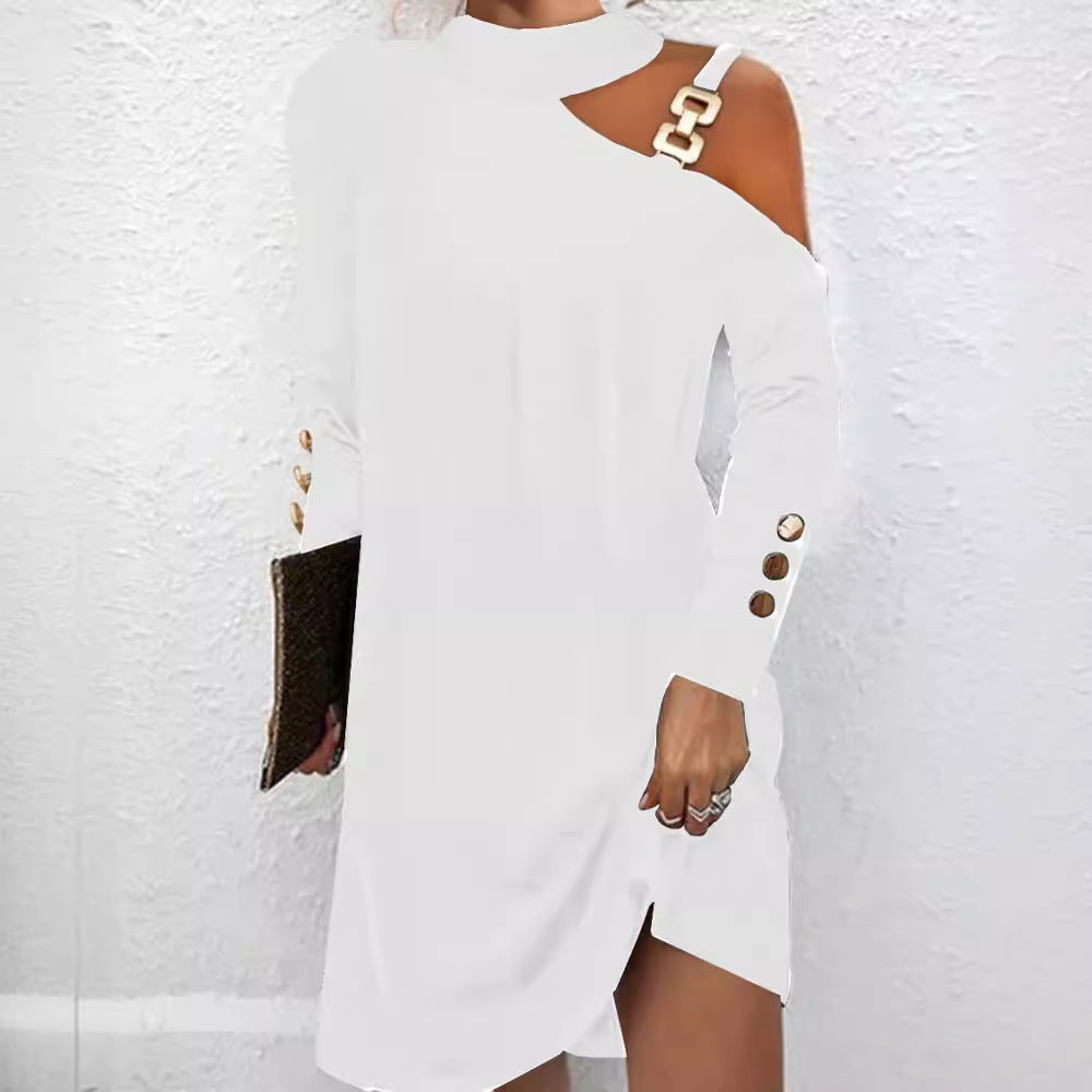 Rosalind Holloway | Cold-Shoulder Mini Dress