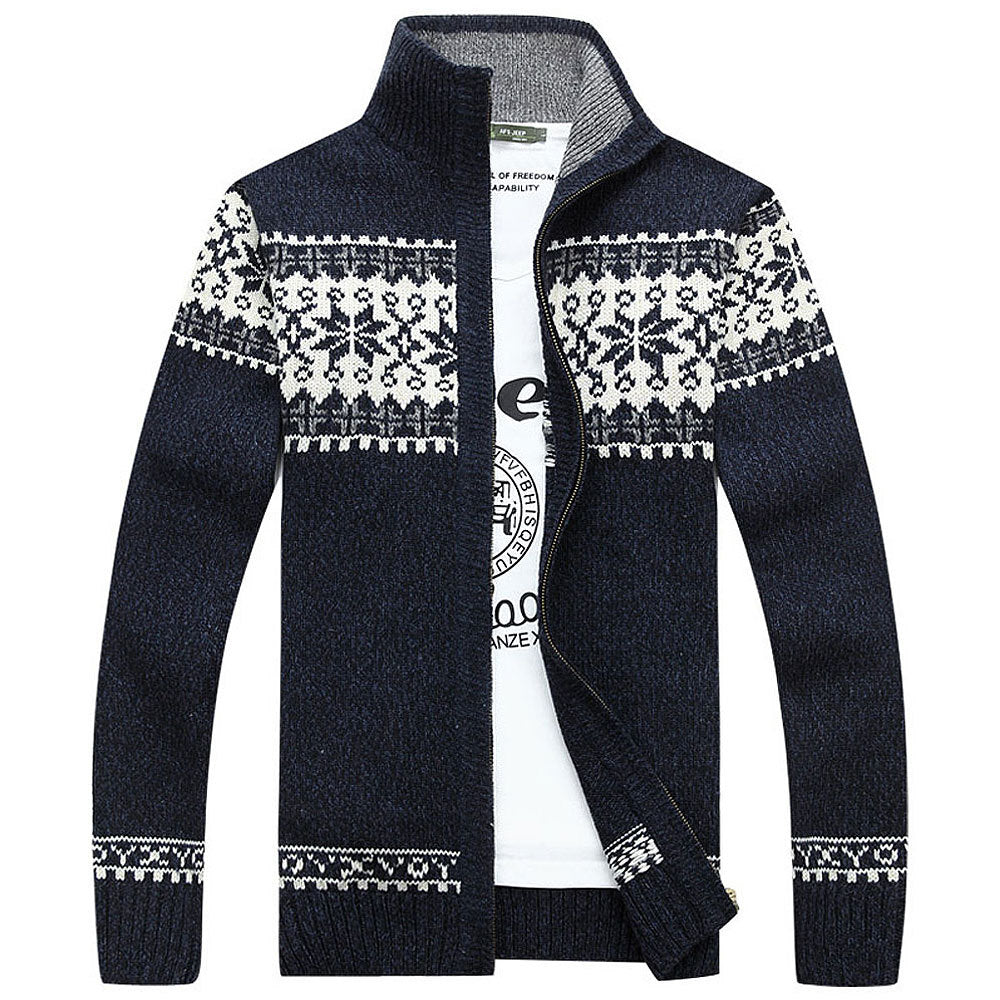 Edward Cooper | Snowflake Knitted Zip Cardigan