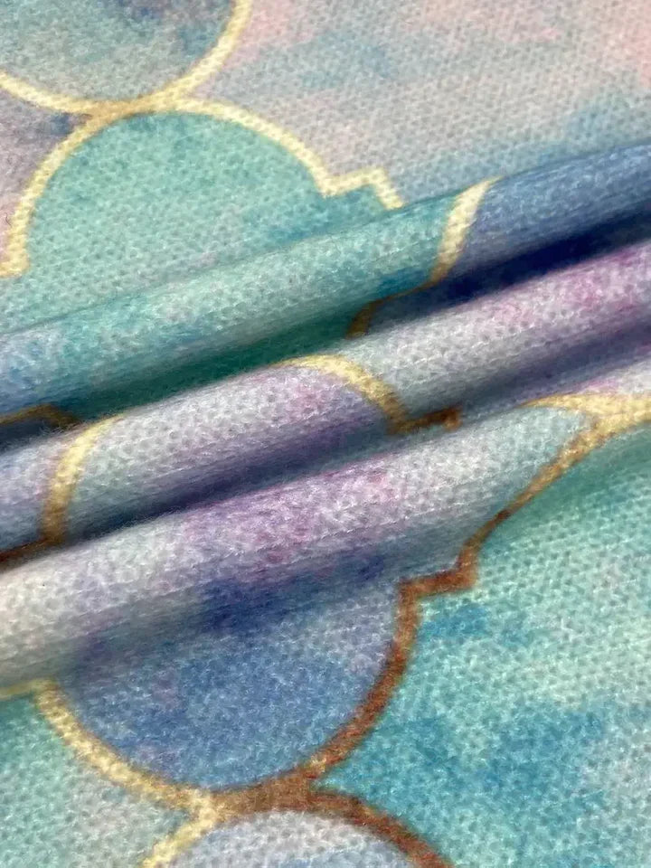 Louisa Trenholm | Pull pastel à motif quatre-feuilles et imprimé doré