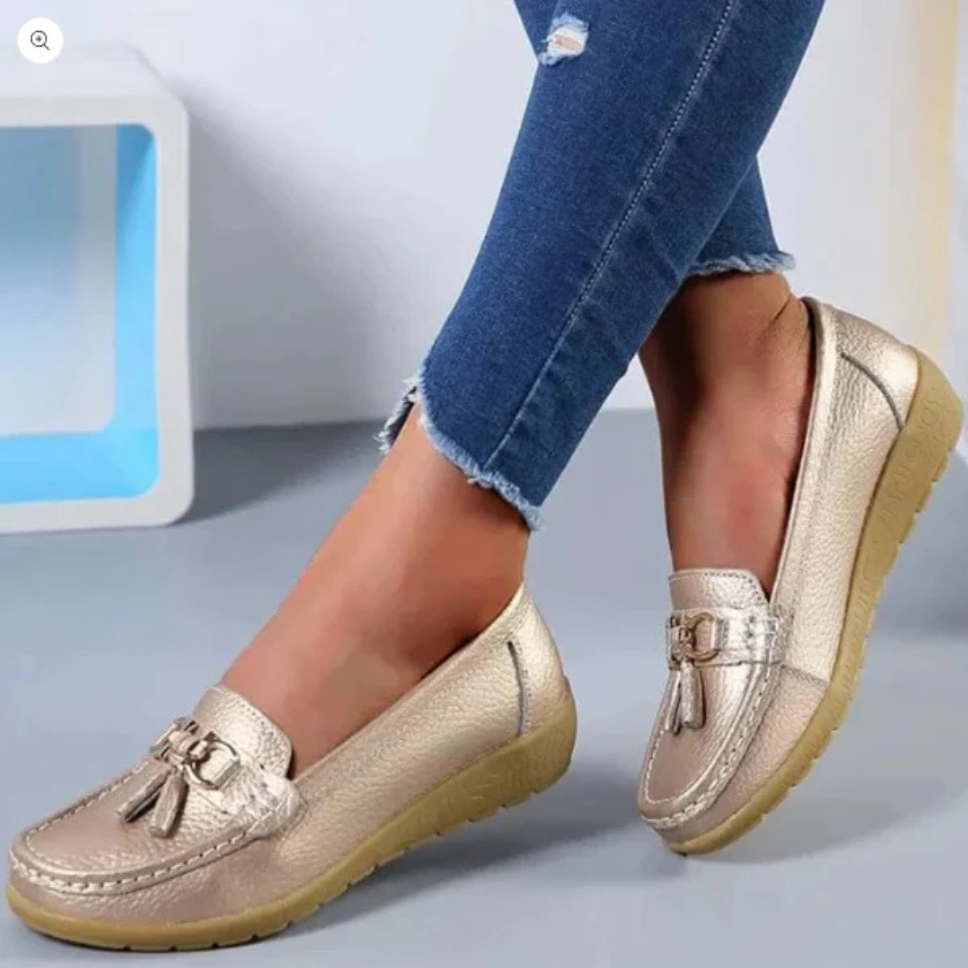 Charlotte Weston | Red Tassel Loafers – Cushioned Comfort Flats
