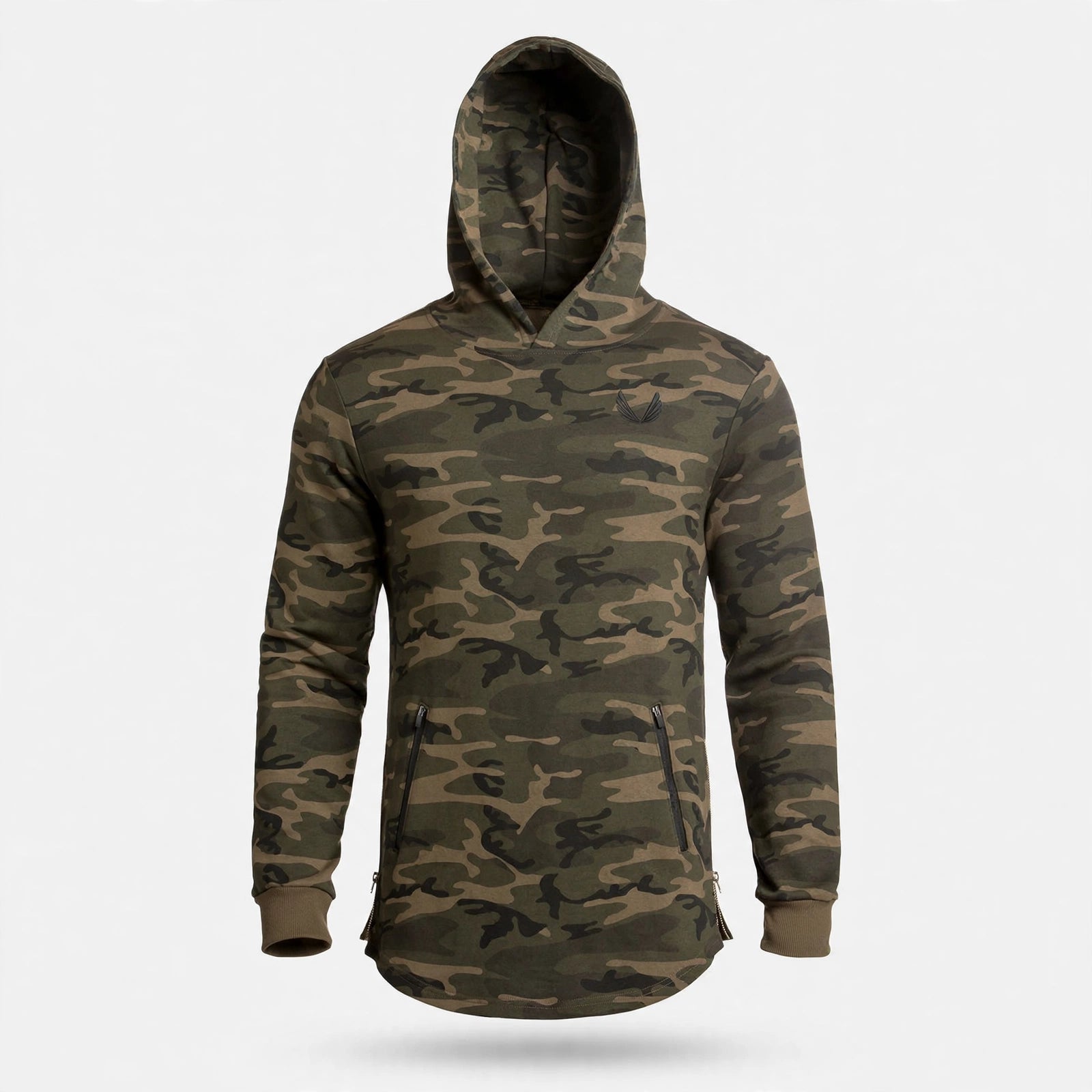 Hugo Prescott | Camouflage Hoodie With Zip Pocket Detail