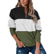 Florence Baker | Colour Block Quarter-Zip Sweatshirt
