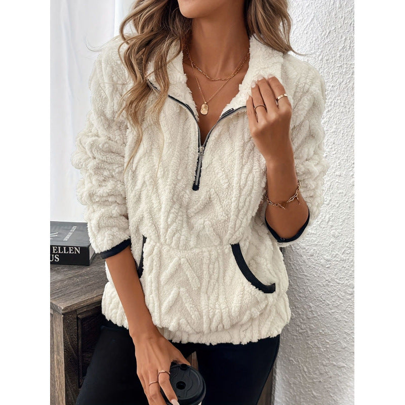 Rosie Thompson | Quarter-Zip Plush Fleece Pullover