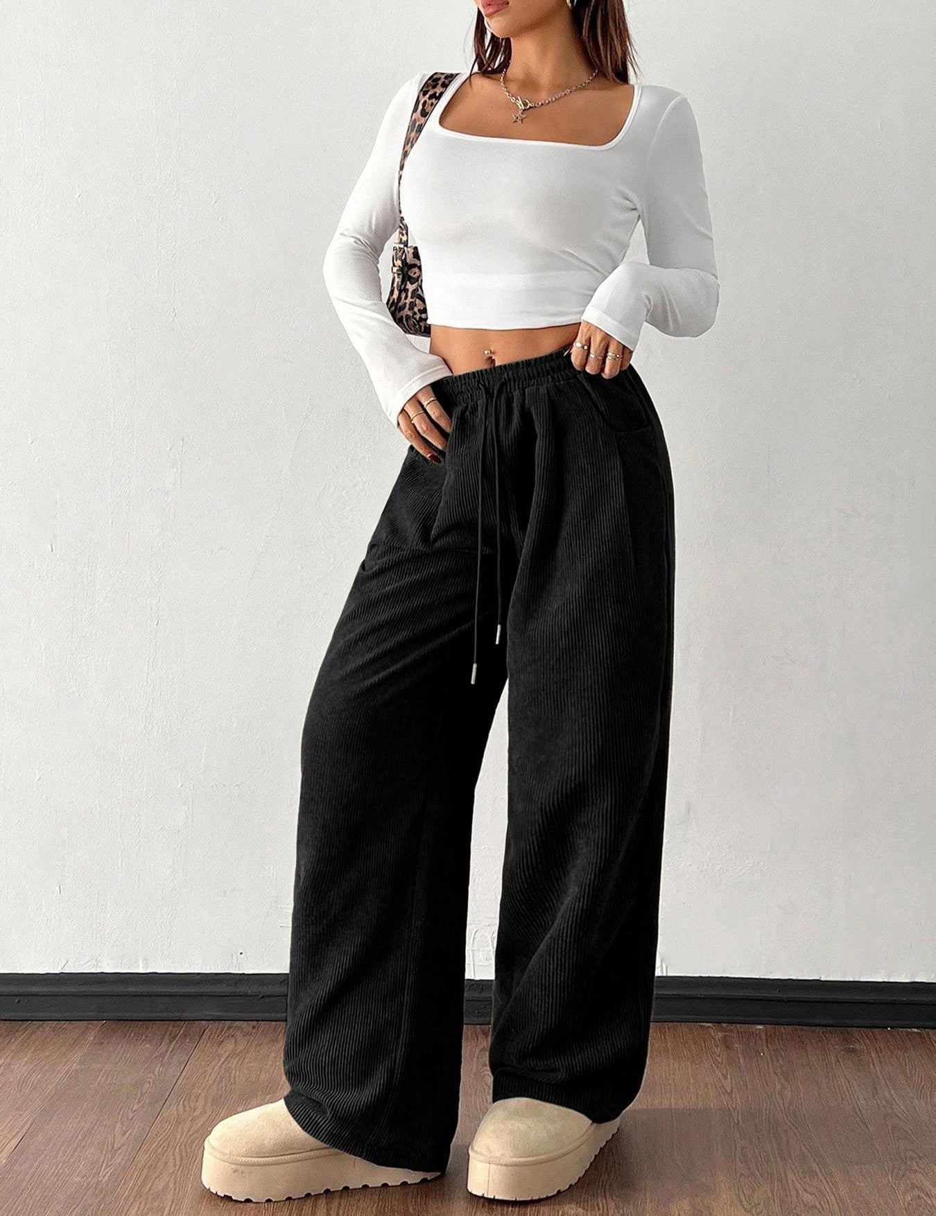 Florence Baker | Corduroy Wide-Leg Pants
