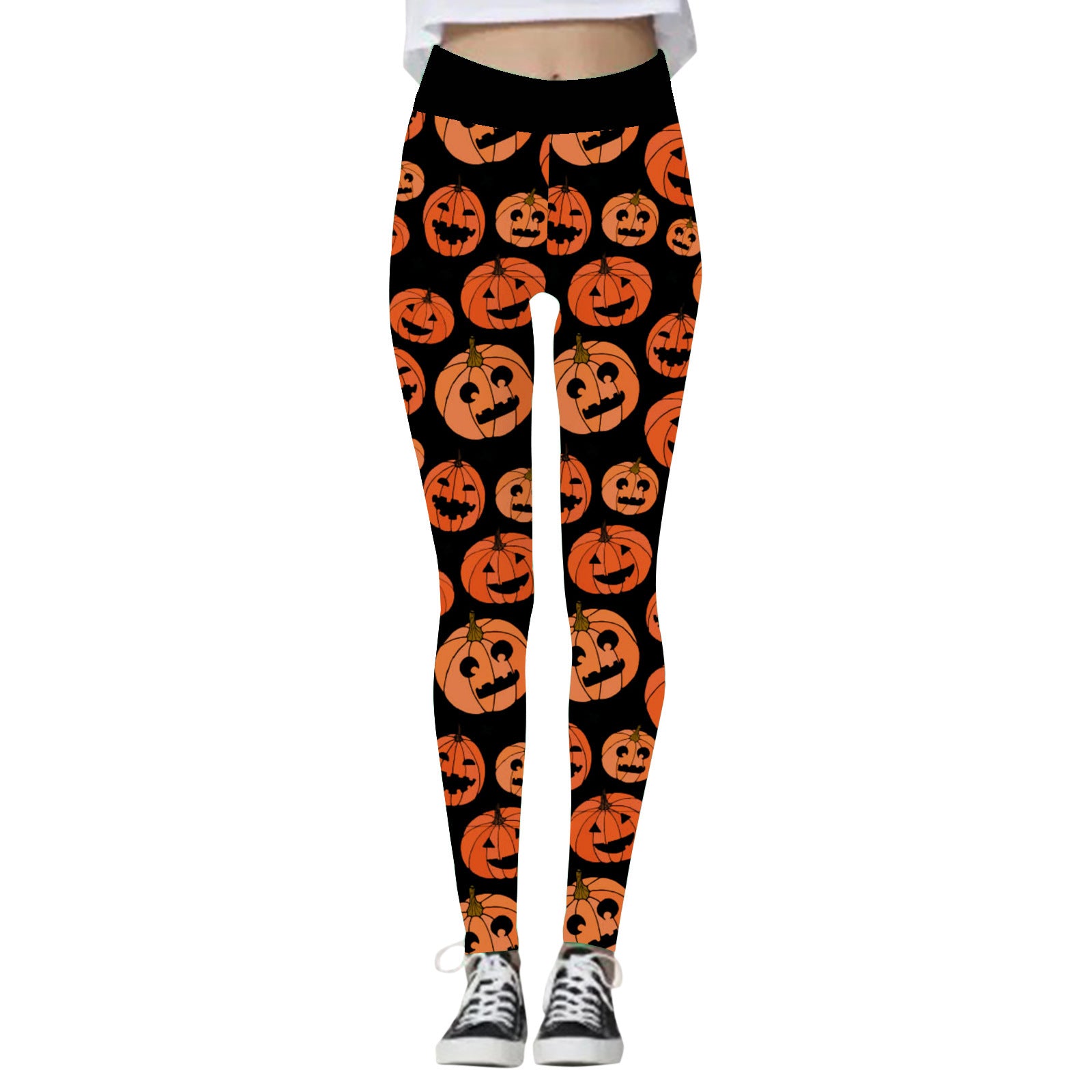 Skeleton Soiree | Leggings de Halloween tête de mort et citrouille pour femme