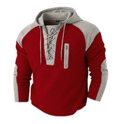 Michael Sinclair | Waffle-Knit Lace-Up Hoodie