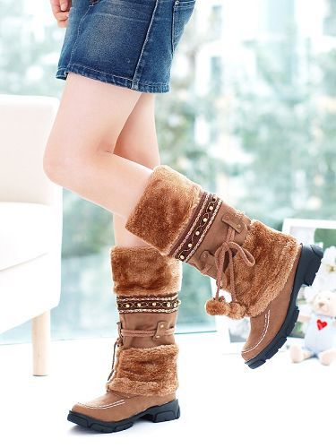 Olivia Taylor | Fur-Trim Snow Boots