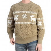 Frost Buck | Pull de Noël à motif jacquard cerf rouge pour hommes