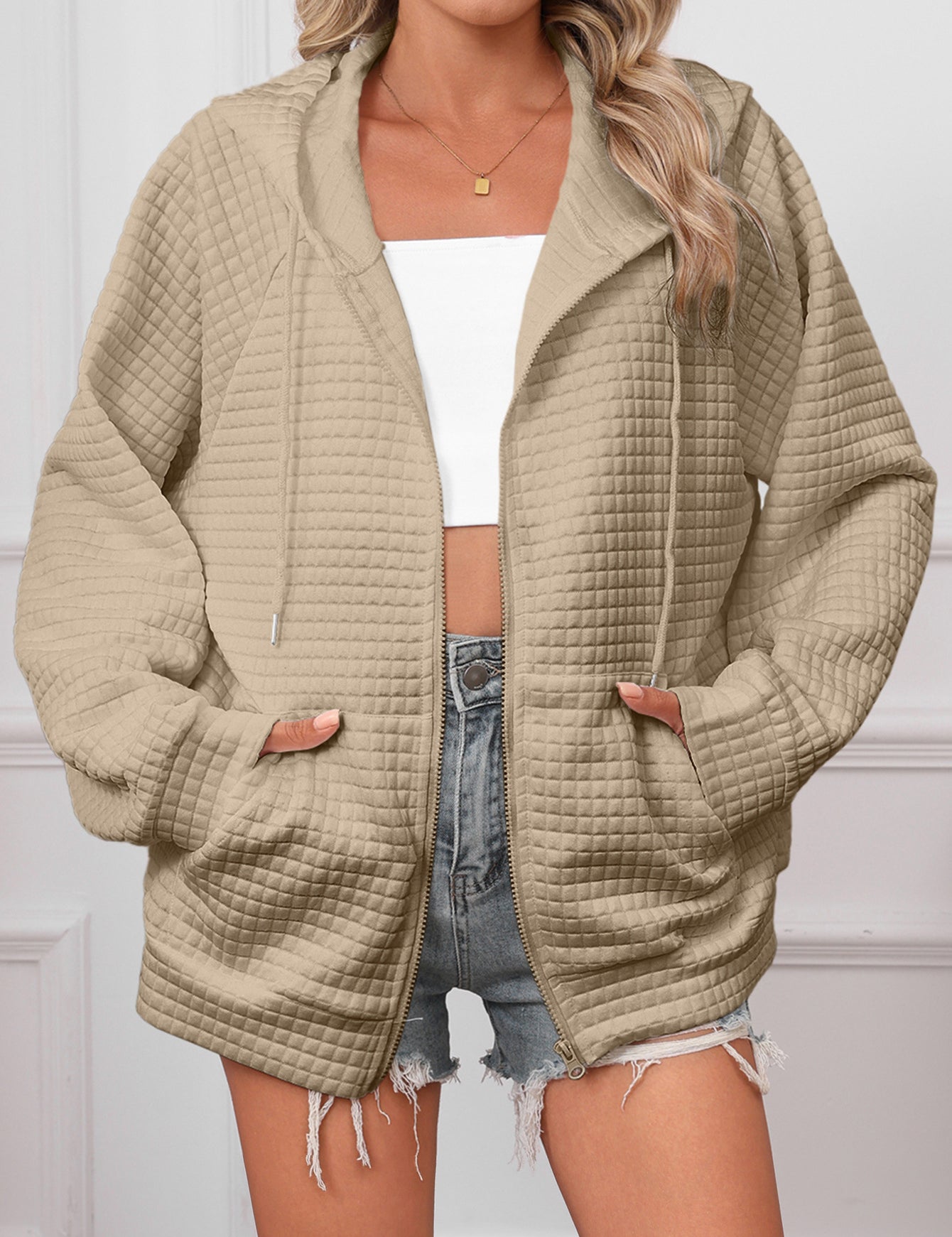 Florence Turner | Textúrovaná mikina na zips