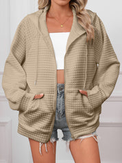 Florence Turner | Textured Zip-Up Hoodie Jacket