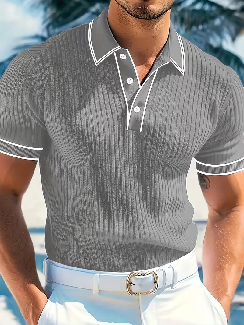 Sebastian Morris | Color-Blocked Short Sleeve Polo Shirt
