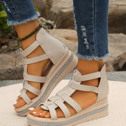 Tabitha Green | Black Gladiator Platform Sandals with Rhinestone Sole