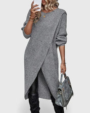 Marigold Thackeray | Ribbed Knit Wrap Jumper Dress