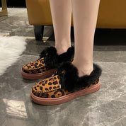 Georgia Sinclair | Fluffy Fur-Trim Moccasin Slippers