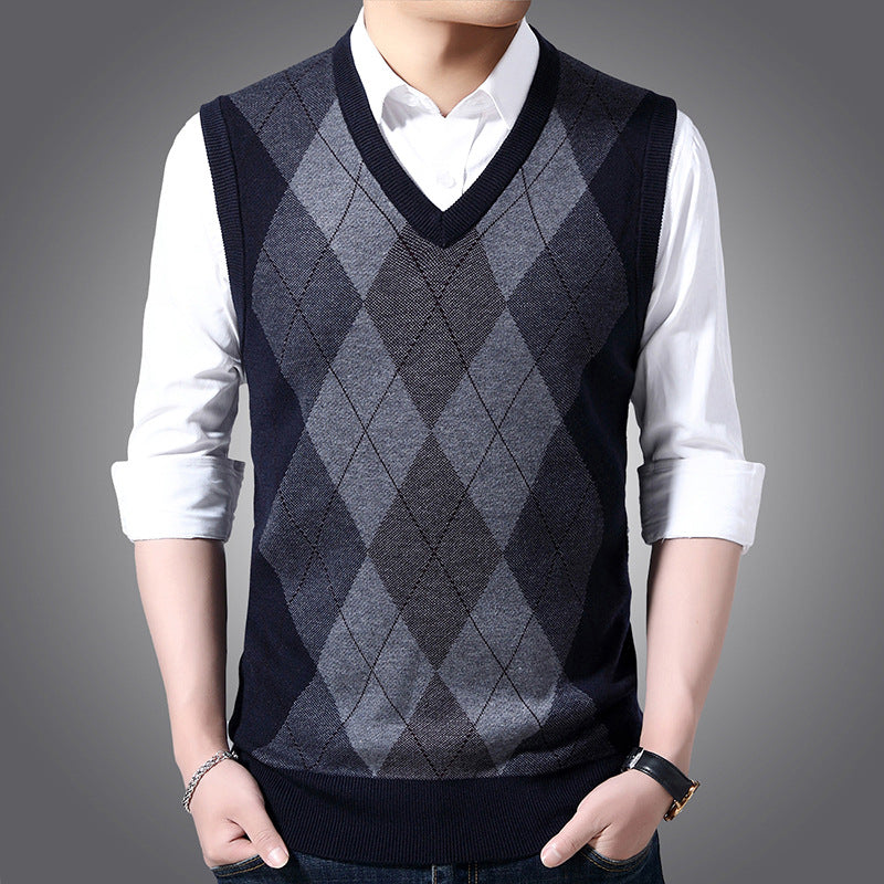 Gareth Osmond | Argyle Knit Wool Sweater Vest