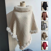 Thea Winship | Luxury Fur-Trim Cape Wrap
