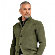 Duncan Prescott | Waffle Knit Sweater With Stand Collar