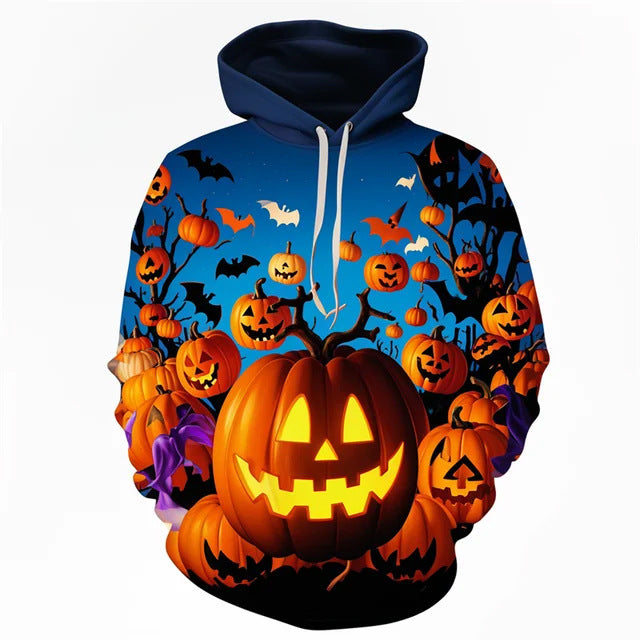 Midnight Ember | Pumpkin Halloween Hoodie For Men