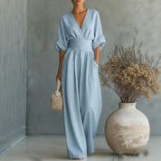 Sophia Merriweather | Wide-Leg Linen Jumpsuit