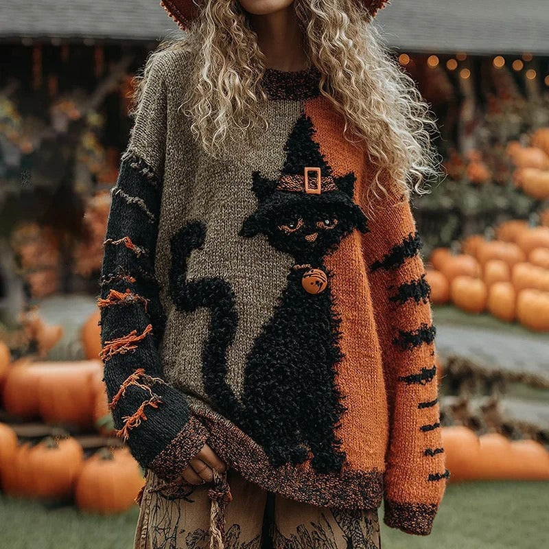 Ghoulish Grin | Pumpkin Halloween Sweater For Men