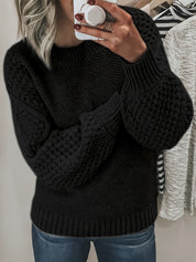 Cecily Wright | Pull en maille épaisse à manches ballon