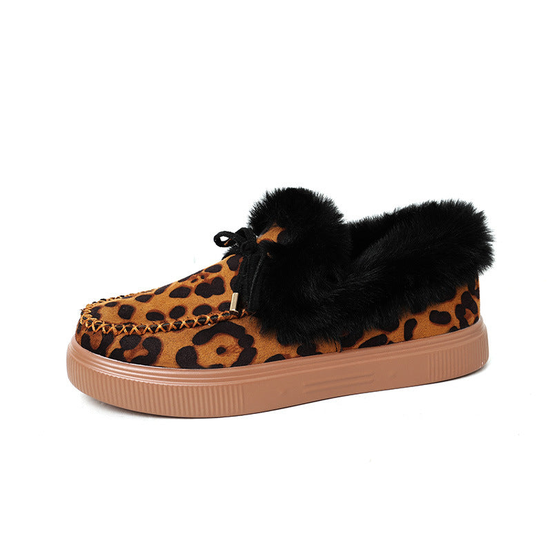 Georgia Sinclair | Fluffy Fur-Trim Moccasin Slippers