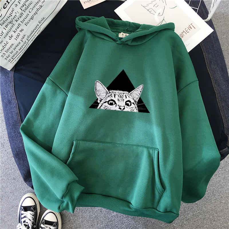 Florence Sedgwick | Cat Print Oversized Hoodie