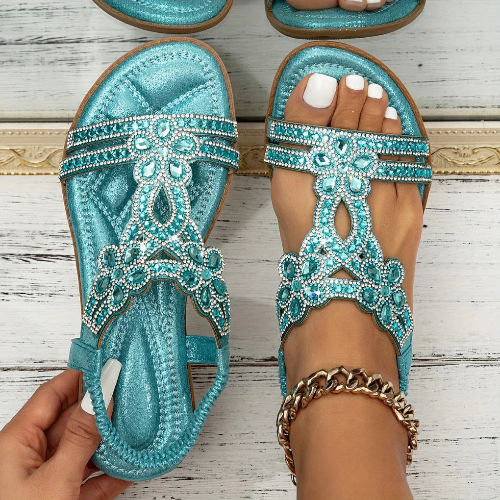 Serene Holloway | Boho Style Crystal Sandals
