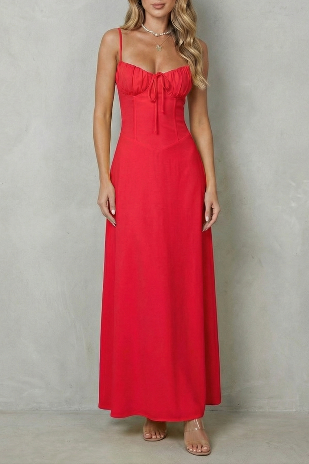 Cecily Hawthorne | Selena Soft Corset Charm Sleeveless Maxi Dress