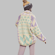 Imogen Sharland | Patchwork Knit Cardigan With Hood