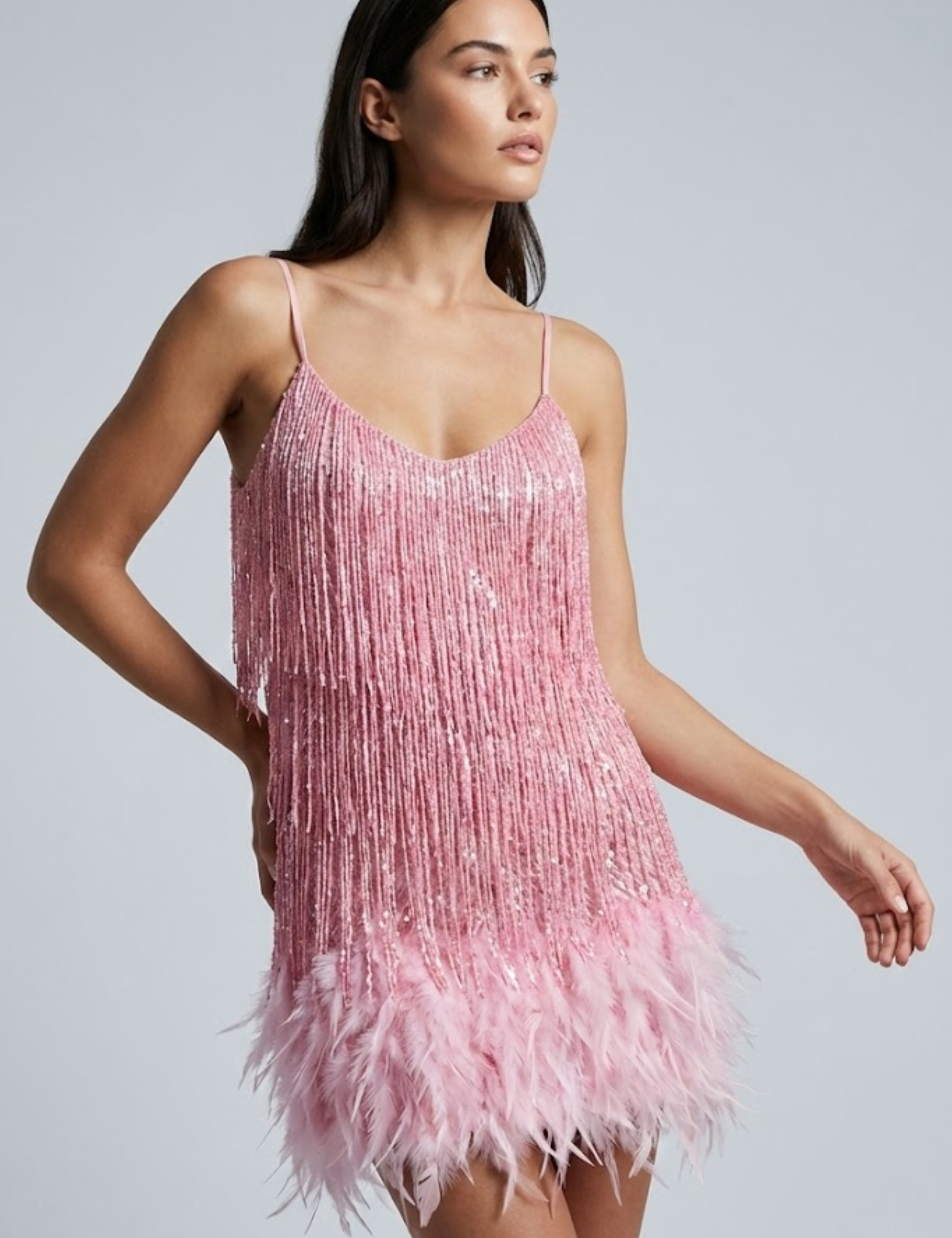 Seraphina Bellucci | Sequin Feather Mini Dress For Women