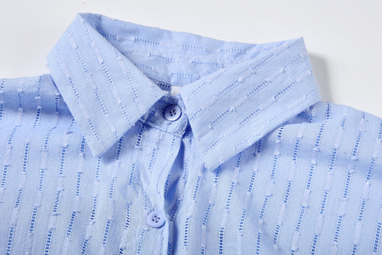 Quinn Whitmore | Embroidered Shirt & Shorts Set