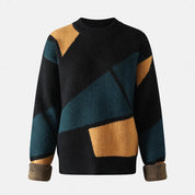 Frederick Ainsley | Ribbed Colourblock Crew Neck Sweater For Men