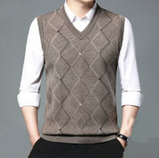 Gareth Osmond | Argyle Knit Wool Sweater Vest
