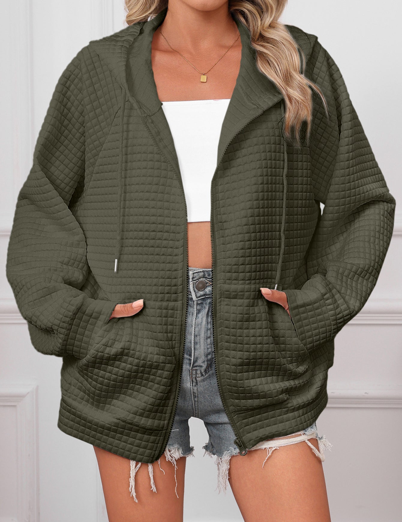 Florence Turner | Textúrovaná mikina na zips