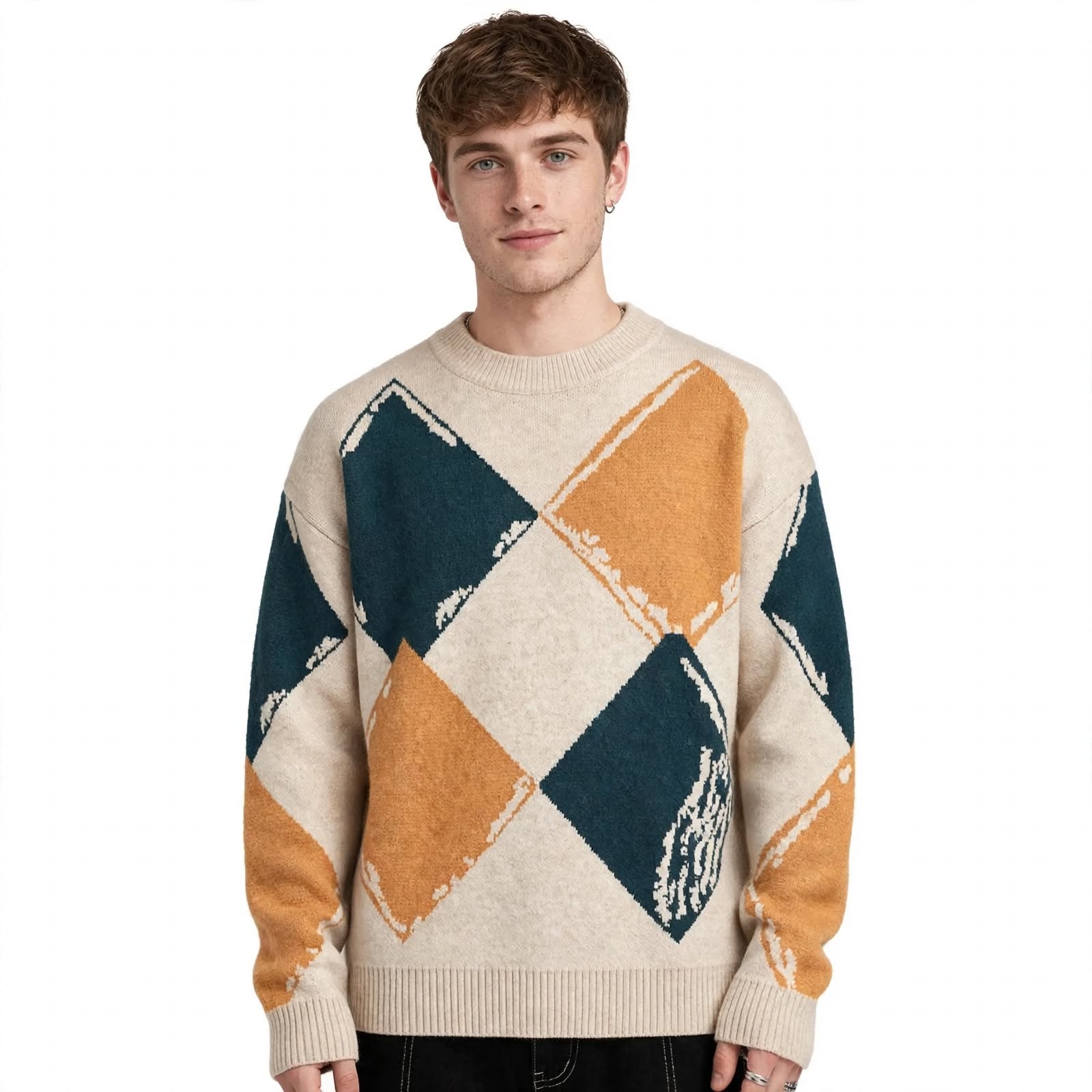 Lachlan Prentice | Argyle Print Sweater For Men