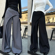 Lydia Roberts | Diagonal-Panel Wide-Leg Trousers