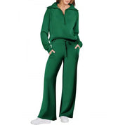 Emma Jones | Half-Zip Ribbed Loungewear Set