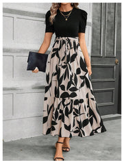 Cordelia Ashby | Robe midi à col rond et imprimé floral