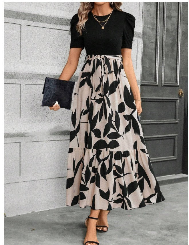Cordelia Ashby | Floral Print Crew Neck Midi Dress
