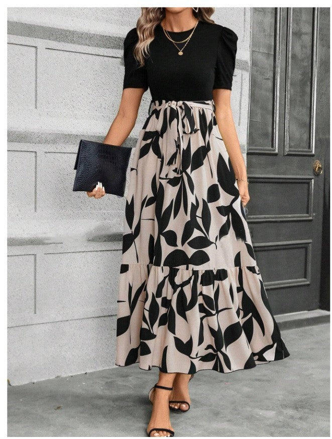 Cordelia Ashby | Robe midi à col rond et imprimé floral