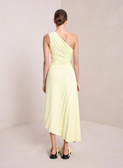 Seraphina Laurent | Pleated One-Shoulder Maxi Dress