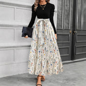 Araminta Brown | Robe longue trapèze à imprimé floral