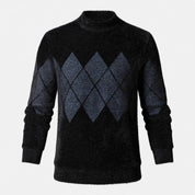 Percy Ellison | Argyle Mock Neck Sweater