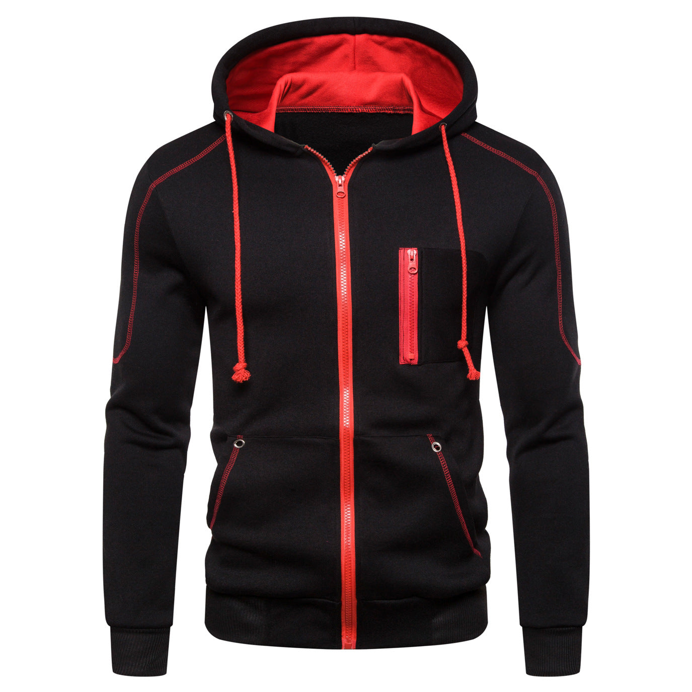 Dominic Faulkner | Zip-Up Hoodie With Chest Pocket