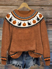 Sylvia Ashdown | Pull en maille jacquard Fair Isle pomme
