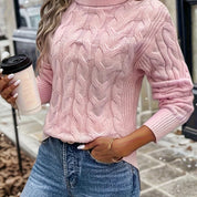 Fenella Sutherland | Cozy Cable-Knit Turtleneck Sweater