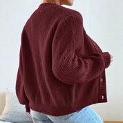 Poppy Edwards | Knitted Button-Front Cardigan